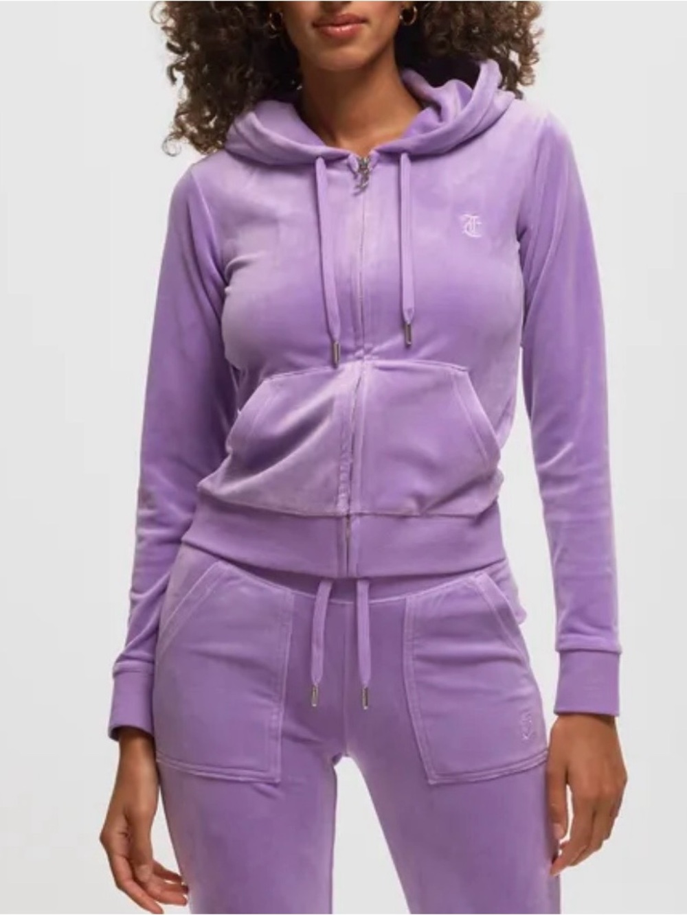 NWOT juicy couture classic Robertson velour zip up hoodie